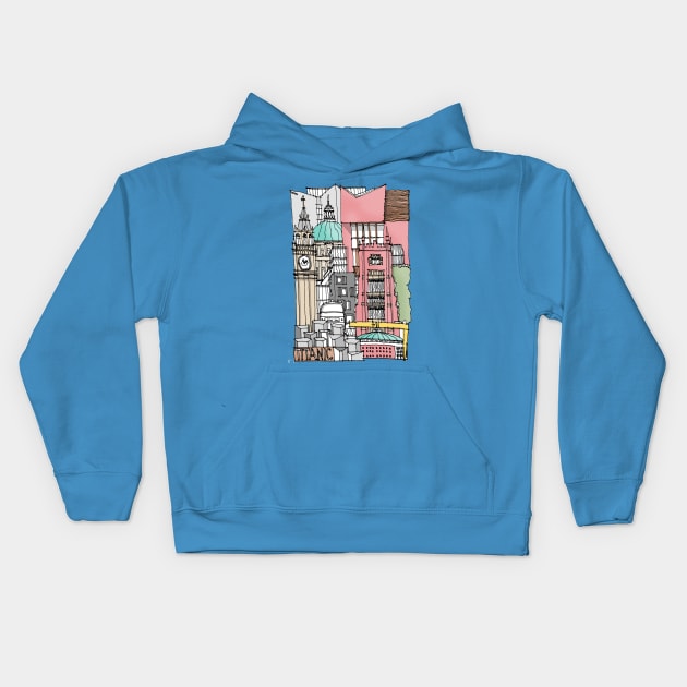 Belfast UK Kids Hoodie by MARKDONNELLYILLUSTRATION